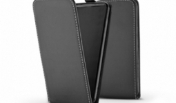 Slim Flexi Flip bőrtok - Samsung J415F Galaxy J4 Plus - fekete