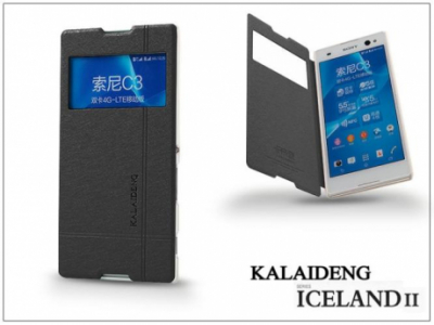 Sony Xperia C3 (D2533) flipes tok - Kalaideng Iceland 2 Series View Cover - black