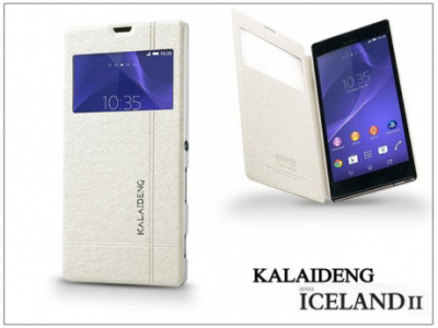 Sony Xperia T3 (D5103) flipes tok - Kalaideng Iceland 2 Series View Cover - white