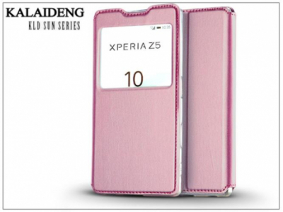 Sony Xperia Z5 (E6653) flipes tok - Kalaideng Sun Series View Cover - pink