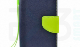 Sötétkék és Neonzöld színű, flip tok, Nokia 5.1 készülékhez