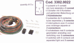 SPAL Kábelköteg 3x (6 s) kapcsolóhoz  Kód:3302.0022