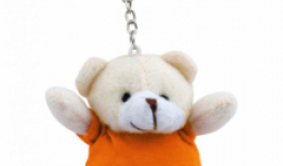 Teddy kulcstartó, narancssárga szín