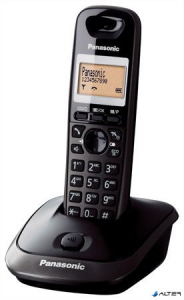Telefon, vezeték nélküli, PANASONIC "KX-TG2511HGT", fekete