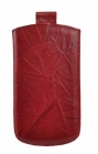 Telone Special Creased álló kihúzhatós bőrtok Nokia Asha 305 méretű piros**