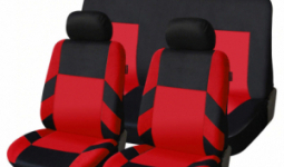 Univerzális üléshuzat garnitúra fekete-piros (osztható) Exlusive