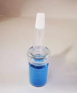 UV - NEON csillámpor csőrös üvegben - Kék 7 ml