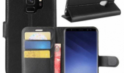 WALLET notesz tok, asztali tartó funkciós, oldalra nyíló, rejtett mágneses záródás, bankkártyatartó zseb, szilikon belső, SAMSUNG SM-G960 Galaxy S9, Fekete