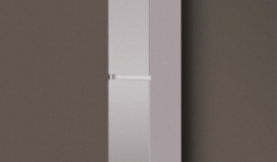 Wellis Elois függesztett magas szekrény, forgatható nyitásirányú nyílóajtókkal, világosszürke