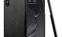 Xiaomi Mi 8 Explorer, Imak Ruiyi műanyag védőtok, Bőrbevonatú hátlap, Fekete